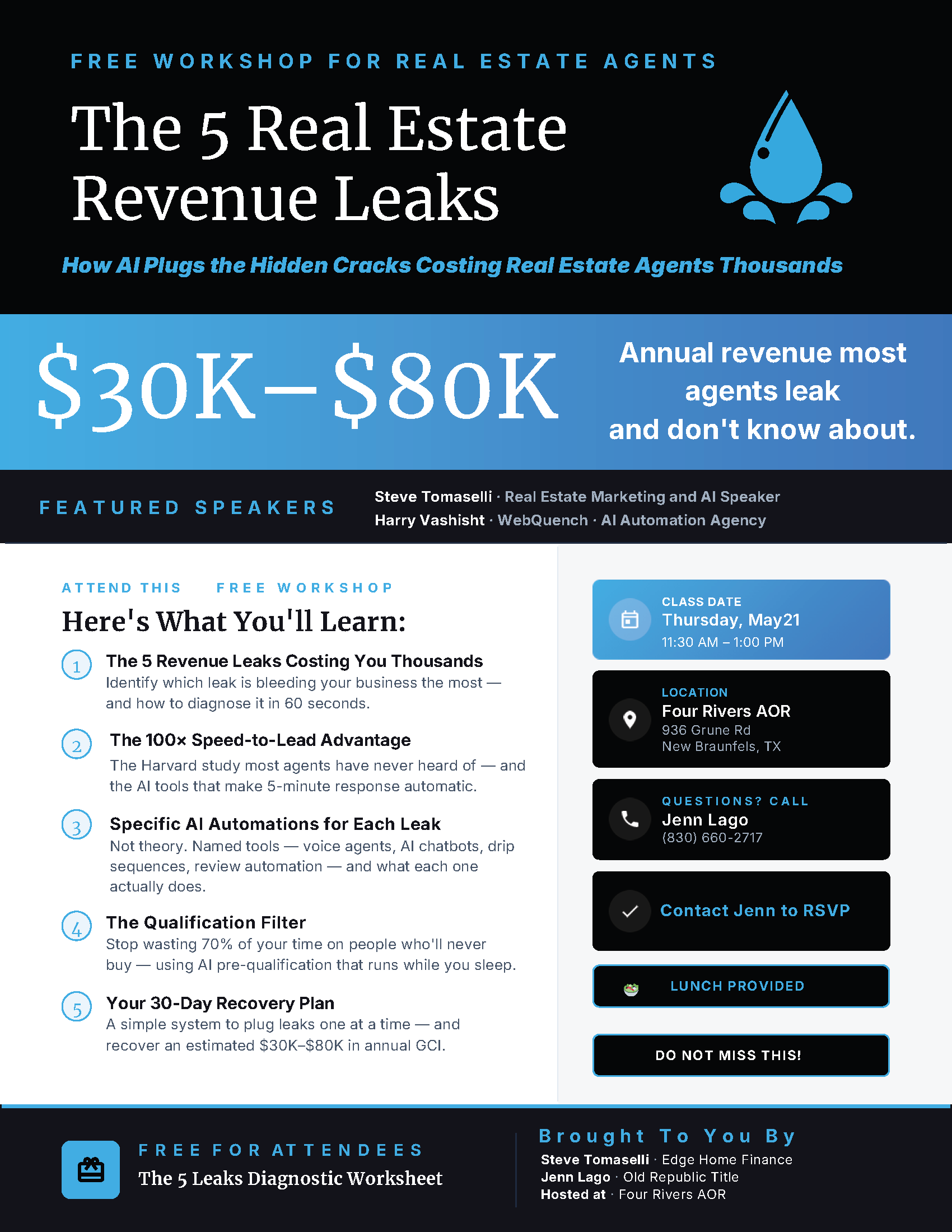 5.21.26 5 Leaks Workshop Flyer